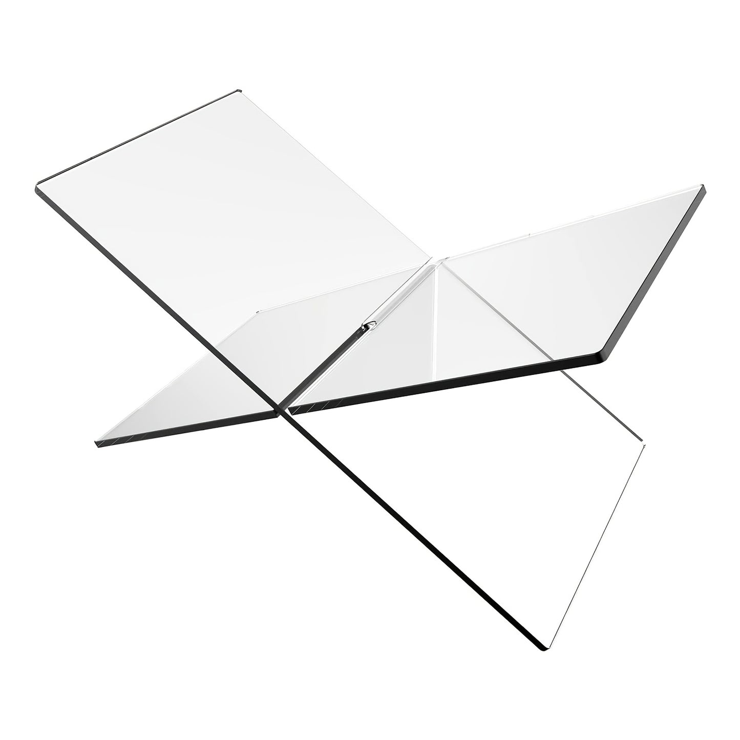 Acrylic Book Stand for Coffee Table - Clear PMMA Transparent Book Holder for Reading, Art Cookbook, Bible, Textbooks, Magazine - Durable and Stylish Reading Accessory