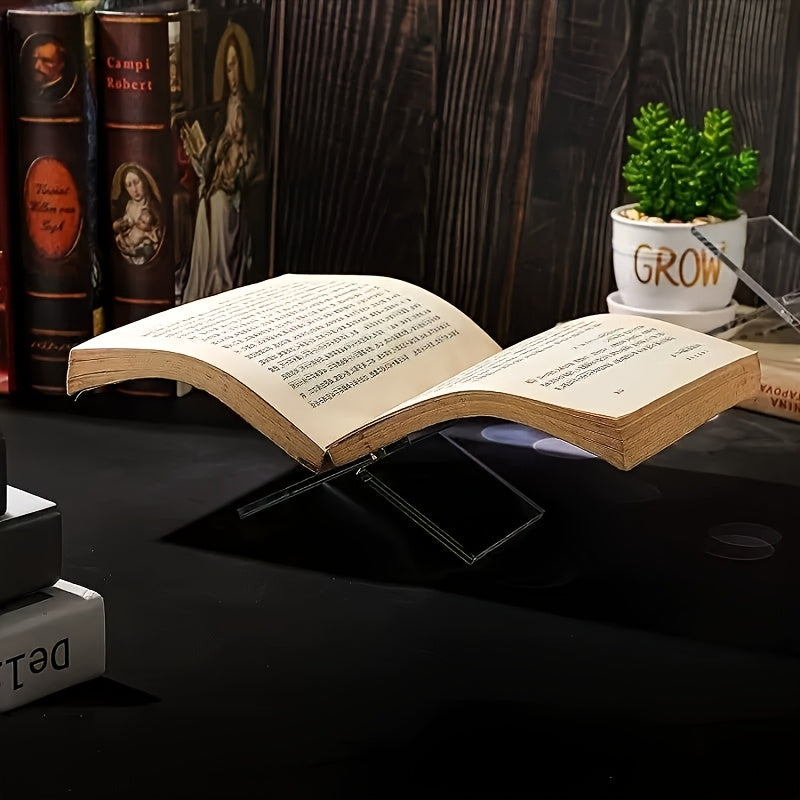 1pc, Newly Upgraded U-Shaped Book Holder, with a More Sturdy U-Shaped Design for Reading, Recipe Placement, Bible Reading, Etc. Acrylic Material Has a Transparent Effect, Simple And Convenient