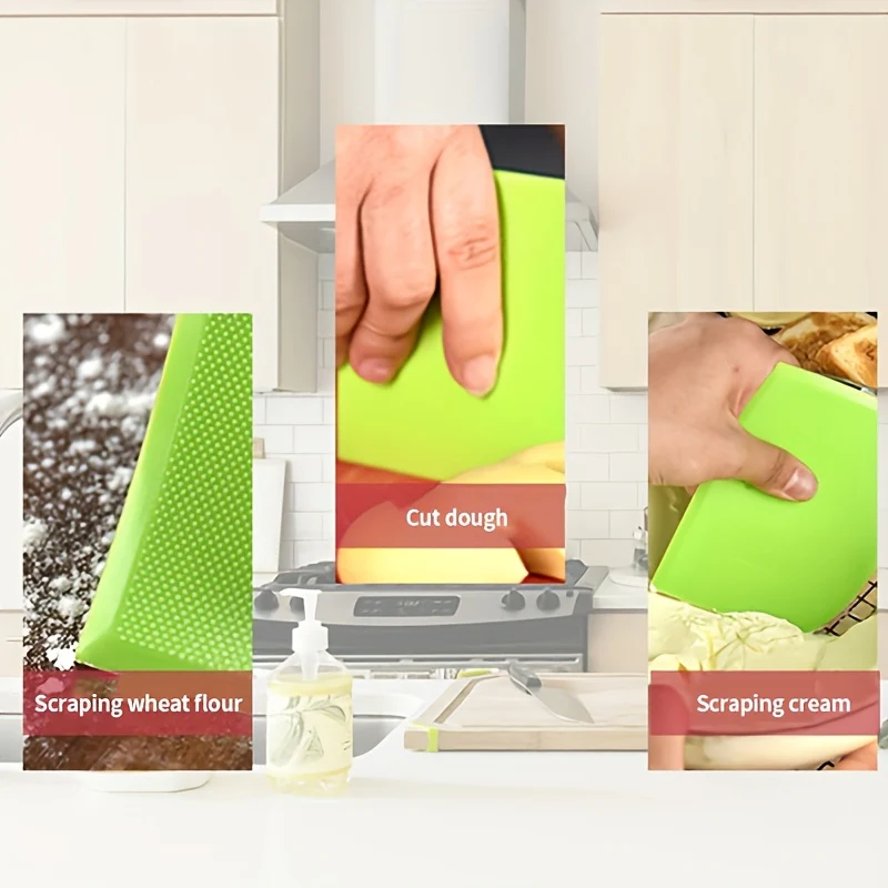 1pc Multifunctional Silicone Spatula - Dual-Ended Scraping Tool for Baking, Soft & Semi-Hard Dough, Cakes, Cream - Ergonomic Handle, Durable Kitchen Utensil for Professional & Home Use, Cake Decorating Tools, Ergonomic Spatula Design, Flexible Spatul